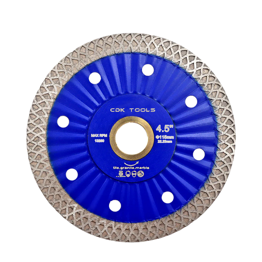 Diamond Saw Blade Disc 4.5'' Super Thin Diamond Cutting Wheel Cutter for Porcelain Tile Marble Mesh Teeth Saw Blade