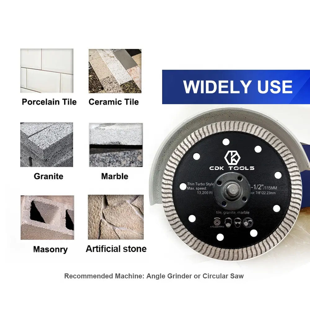 Wholesale Price 5 Inch 125mm Diamondsaw Blade Diamond Turbo Saw Blade for Granite Quartz Cabinet