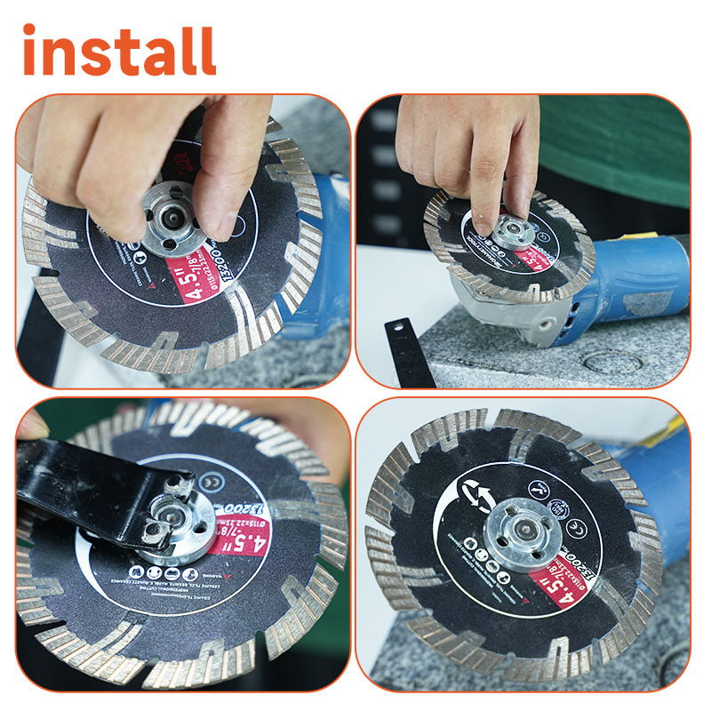 4.5'' Factory Direct Diamond Protection Tooth Cutting Saw Blade for Granite Marble Quartz