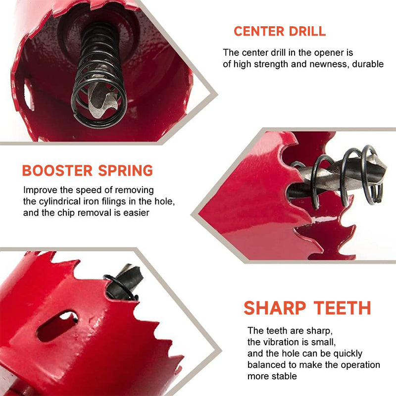 Bi-Metal Hole Saw HSS M42 Hole Cutter for Wood, Plastic, Drywall, Plasterboard and Soft Metal Sheet
