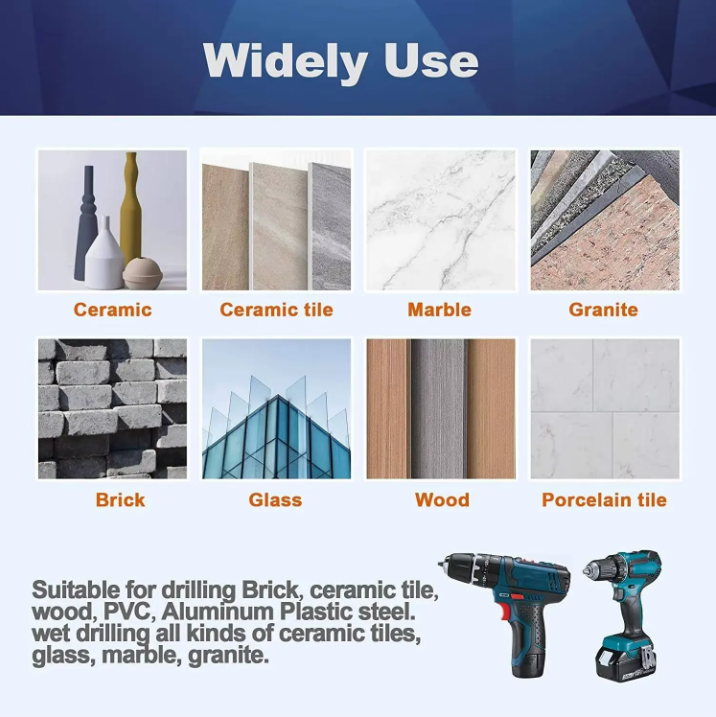 High Quality 6/6/8/10/12 mm Diamond Core Drill Bit Customizable OEM Little Dry Drill for Ceramic Tile and Marble