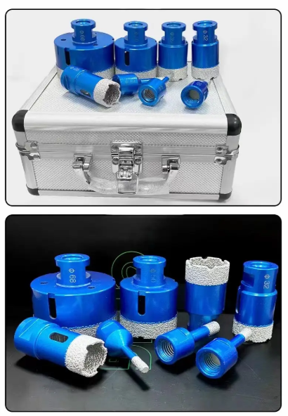 Diamond Crowns Brazed 8Pcs 6,8,10,25,32,35,50,68mm Core Drill Bit Sets for Concrete Granite Marble Ceramic Tile Cutting
