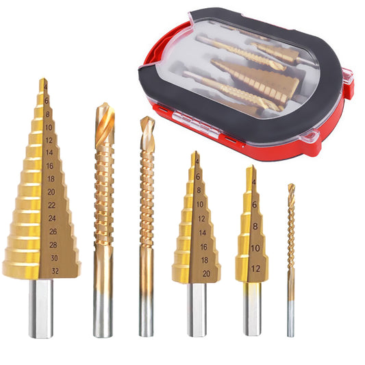 Step Drill Bit Straight Groove Hexagonal Shank Cutting Stainless Steel Wooden Plastic Sheet Metal Hole Custom