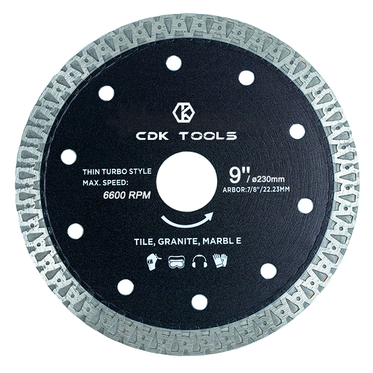 9'' Diamond Granite Saw Blade Dry Cutting Disc For Concrete Block Brick Marble Stone Ceramic