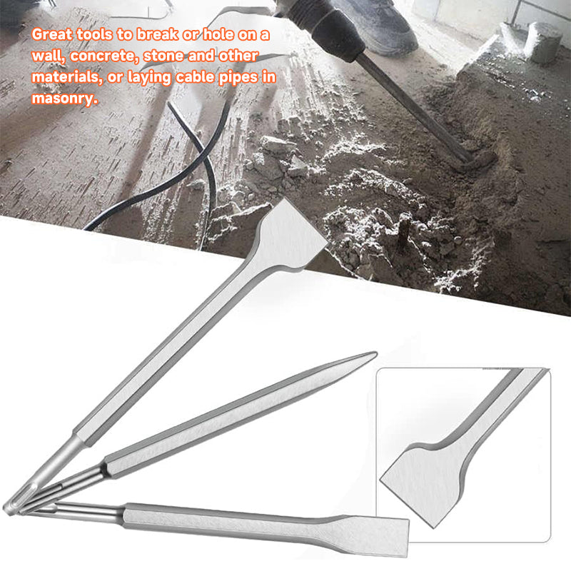 Factory Sales Pointed Chisel in Stock High Quality Sds-plus Max 40Cr Steel Carving Chisel Straight Steel