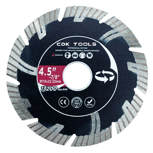 4.5'' Factory Direct Diamond Protection Tooth Cutting Saw Blade for Granite Marble Quartz