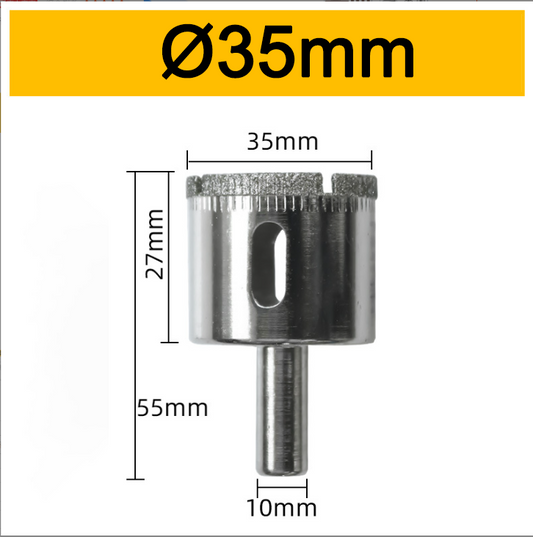 35mm Tile Ceramic Electroplated Diamond Grit Drill Bit Hole Saw Core Drill Bit for Drilling Glass Tile Ceramic Granite