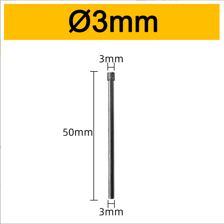 Electroplated Diamond Coated Hole Saw 3mm for Glass Tile Hole Opener Drilling Bit