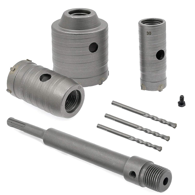 Sds Plus Shank Carbide Tip Wall Hole Saw Cutter For Air Conditioning Drilling Holes Concrete Cement Wall Core Drill Bit Kit