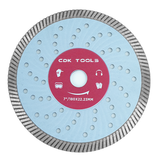 Industrial Grade 180mm Diamond Hot Pressed Turbo Blade Cutting Disc for Granite Marble & Ceramics OEM Customizable