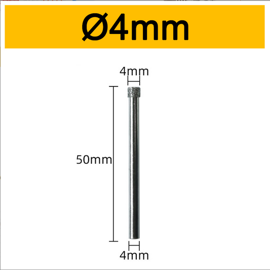 4mm Straight Shank Diamond Core Drill Bit for Glass Tile Ceramic Hole Making Tools