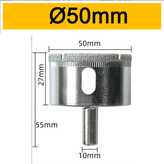 50mm Multi-functional Electroplated Diamond Core Drill Bit Blade Drill Bits Hole Saw for Glass Ceramic