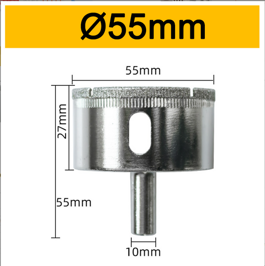 55mm Multi-functional Electroplated Diamond Core Drill Bit Blade Drill Bits Hole Saw for Glass Ceramic