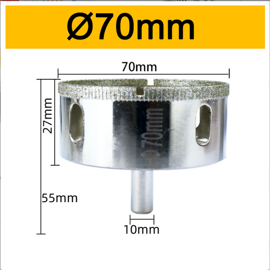 High Quality 70mm Porcelain Tiles Hole Saw Marble Glass Drilling Electroplated Diamond Hole Saw Cutter