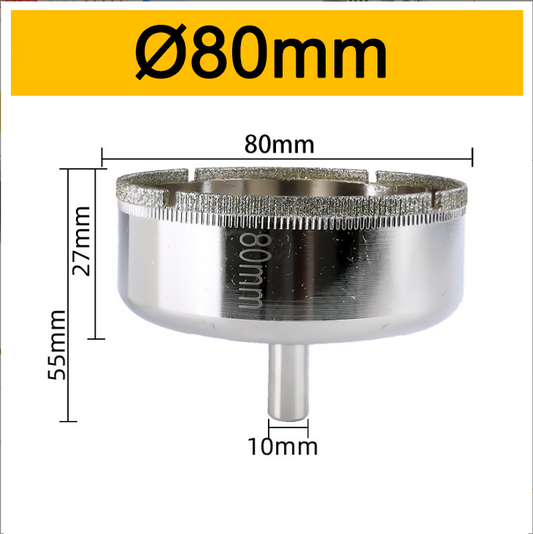 80mm Stone Tile Drill Bit Diamond Coated Marble Glass Ceramic Hole Opene