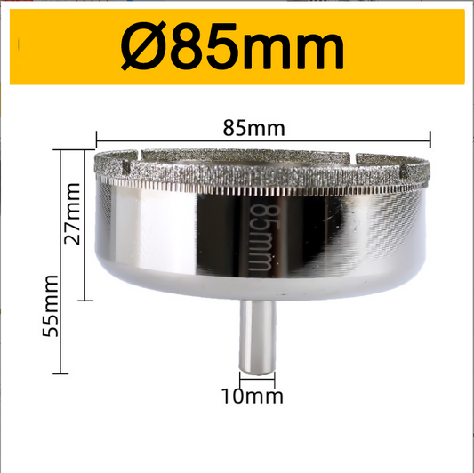 85mm Diamond Hole Saw for Glass Tile Bottles Blocks Jars Fiberglass Porcelain Tile Ceramic Slate Marble by Fryic