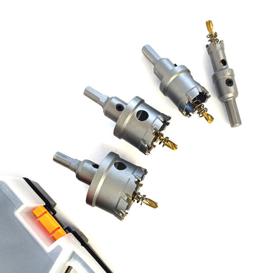 TCT Carbide Hole Cutter for Stainless Steel High Speed Steel Hole Saw Kit for Metal Wood Plastic Drilling