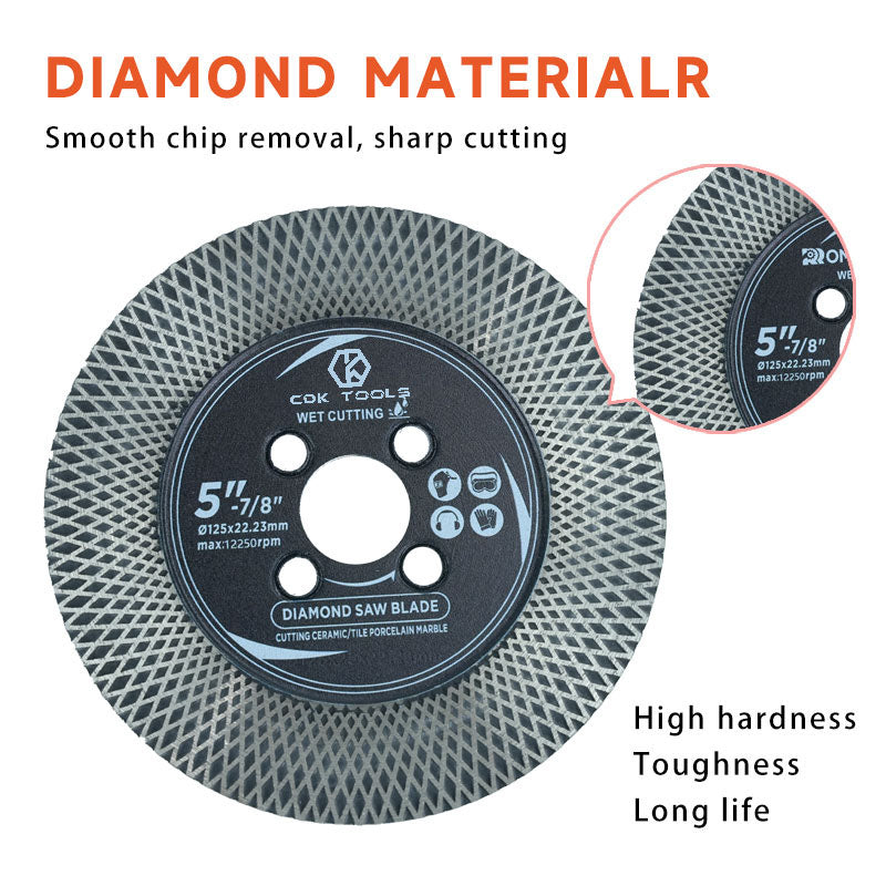 High Quality 105mm Diameter Double-Sided Diamond Saw Blade for Marble Ceramic Tiles with Flanges for Cutting and Grinding