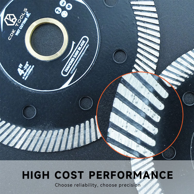 Turbo 105mm Super Thin Sinter Cutter Saw Blade Industrial Ceramic Dry Circle Cutting Disc Porcelain Tile OEM Customizable