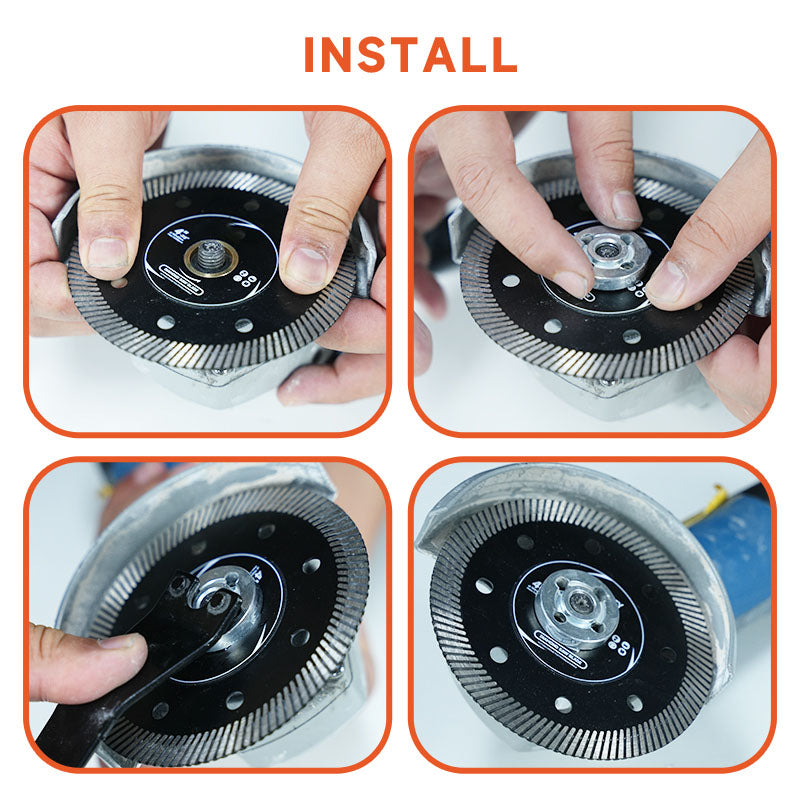 Turbo 105mm Super Thin Sinter Cutter Saw Blade Industrial Ceramic Dry Circle Cutting Disc Porcelain Tile OEM Customizable