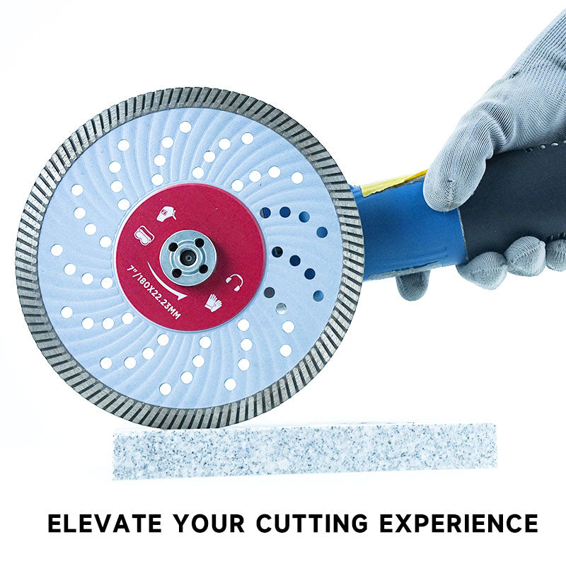 Industrial Grade 180mm Diamond Hot Pressed Turbo Blade Cutting Disc for Granite Marble & Ceramics OEM Customizable