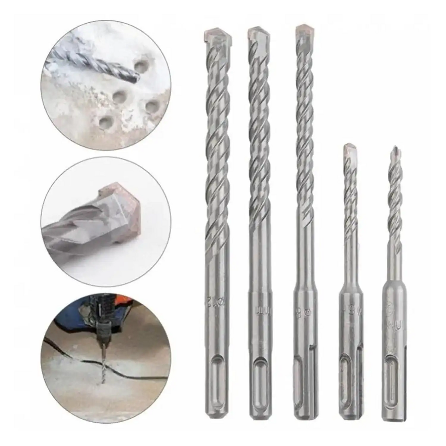 Electric Hammer SDS Plus Drill Bits Concrete Wall Brick Block Masonry Hole Saw Drilling