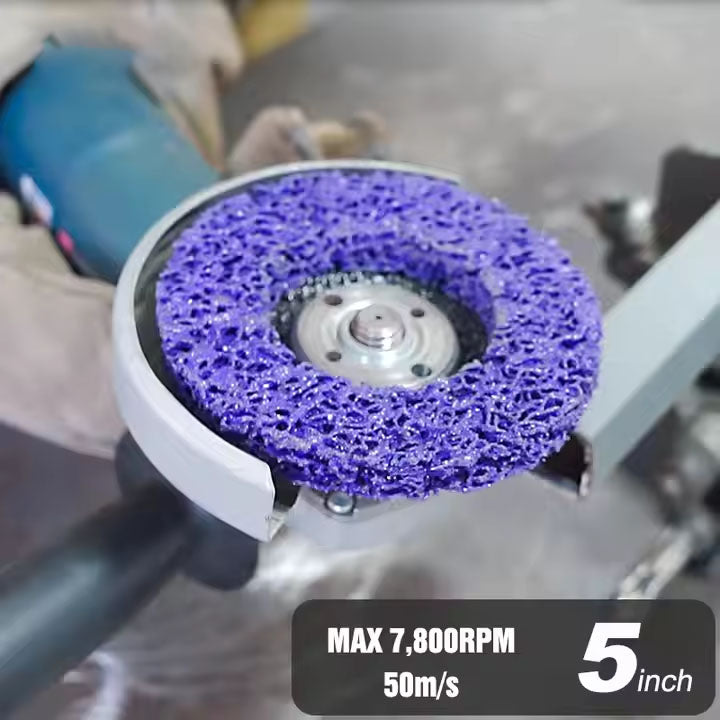 125mm Aluminum Oxide Silicon Carbide Clean Abrasive Black Strip Disc Sanding Disc Poly Strip Disc for Painting Rust