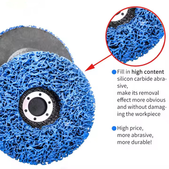 125mm Aluminum Oxide Silicon Carbide Clean Abrasive Black Strip Disc Sanding Disc Poly Strip Disc for Painting Rust