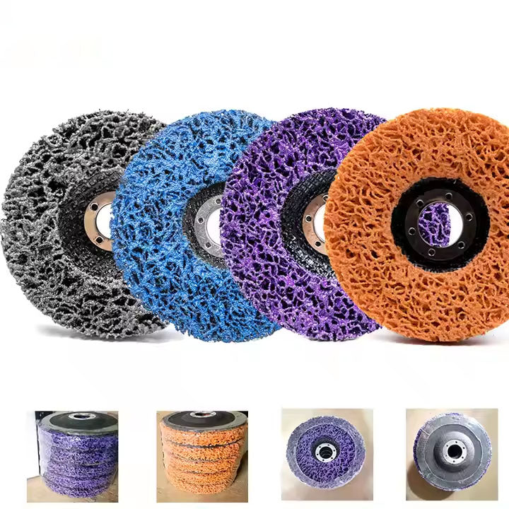 125mm Aluminum Oxide Silicon Carbide Clean Abrasive Black Strip Disc Sanding Disc Poly Strip Disc for Painting Rust