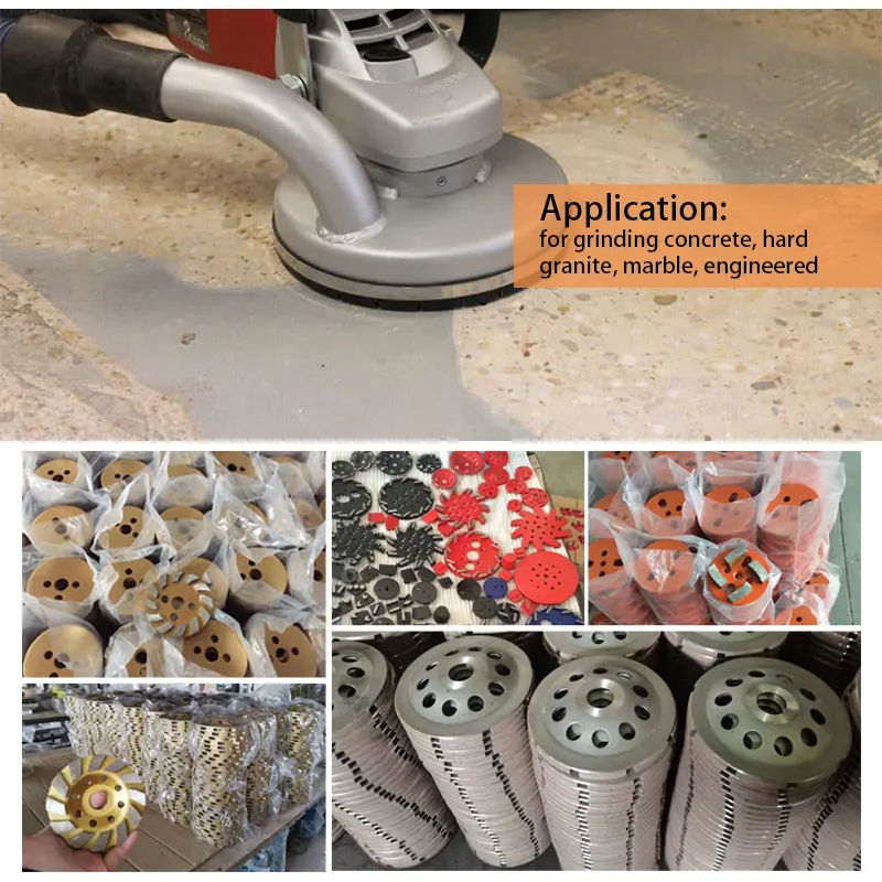 Diamond Turbo Grinding Cup Wheel Medium Grit for Grinder for Concrete Granite Marble Grinding