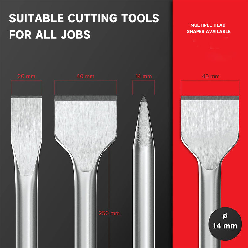 Factory Sales Pointed Chisel in Stock High Quality Sds-plus Max 40Cr Steel Carving Chisel Straight Steel