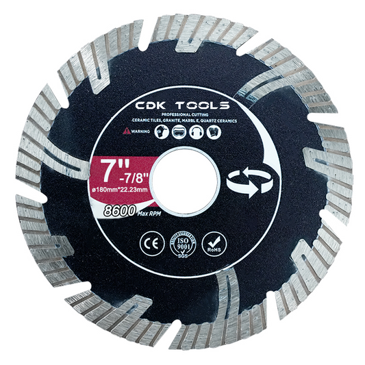 180mm Diamond Cutting Disc Reinforced Circular Diamond Saw Blade For Cutting Stone Concrete And Tile