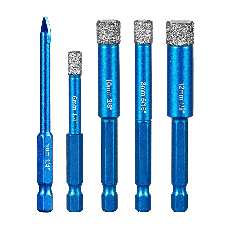 High Quality 6/6/8/10/12 mm Diamond Core Drill Bit Customizable OEM Little Dry Drill for Ceramic Tile and Marble