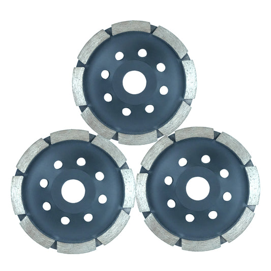 Large Size 7 Inch Sintered Single Row Diamond Wheel Cup with Holes for Concrete and Refractory Stone