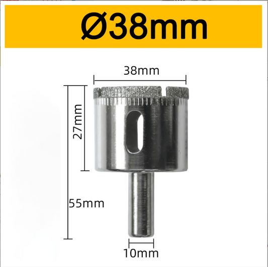 High Quality Electroplated 38mm Diamond Grit Drill Bit Glass Hole Saw for Glass and Tile Drilling