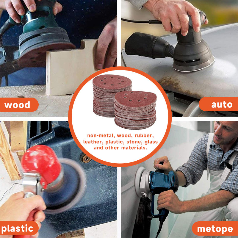 Wet and Dry Round Abrasive Paper for Sheets Aluminum Oxide Kraft Waterproof Sandpaper Wood Automotive